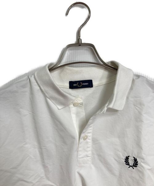 FRED PERRY（フレッドペリー）FRED PERRY (フレッドペリー) MIX PANELLED PIQUE SHIRT  ミックスパネルドピケシャツ  半袖シャツ　ポロシャツ ホワイト サイズ:Lの古着・服飾アイテム