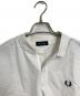 FRED PERRY (フレッドペリー) MIX PANELLED PIQUE SHIRT  ミックスパネルドピケシャツ  半袖シャツ　ポロシャツ ホワイト サイズ:L：5000円