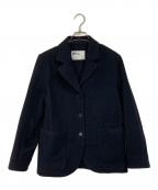 MHLマーガレットハウエル）の古着「FELTED SHETLAND WOOL JACKET フェルテッドシェットランドウールジャケット ジャケット　テーラードジャケット　日本製」｜ブラック