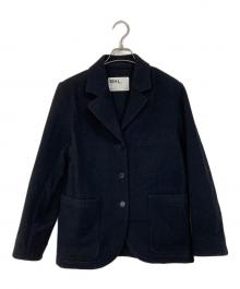 MHL（マーガレットハウエル）の古着「FELTED SHETLAND WOOL JACKET フェルテッドシェットランドウールジャケット ジャケット　テーラードジャケット　日本製」｜ブラック