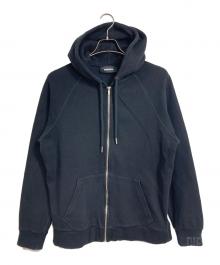 DIESEL（ディーゼル）の古着「ジップパーカー　パーカー　フーディ」｜ブラック