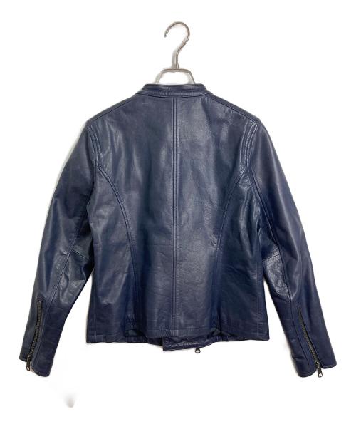 AVIREX（アヴィレックス）AVIREX (アヴィレックス) ライダースジャケット　レザージャケット　アウター　ライトアウター　牛革　日本製 ネイビー サイズ:Sの古着・服飾アイテム