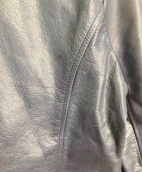 AVIREX（アヴィレックス）AVIREX (アヴィレックス) ライダースジャケット　レザージャケット　アウター　ライトアウター　牛革　日本製 ネイビー サイズ:Sの古着・服飾アイテム