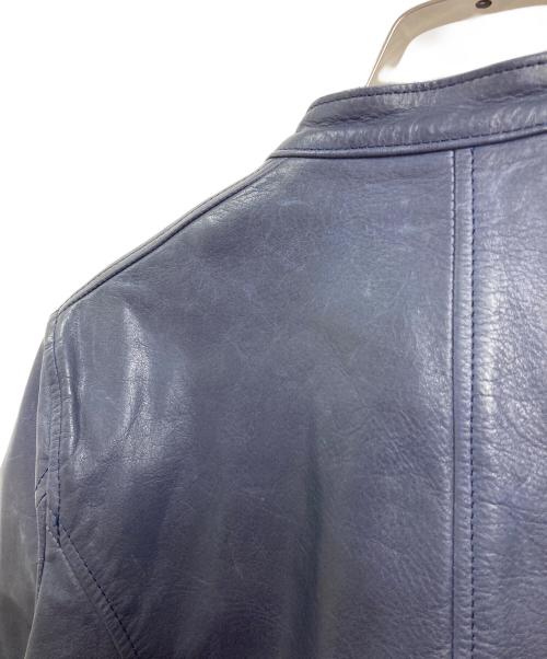 AVIREX（アヴィレックス）AVIREX (アヴィレックス) ライダースジャケット　レザージャケット　アウター　ライトアウター　牛革　日本製 ネイビー サイズ:Sの古着・服飾アイテム