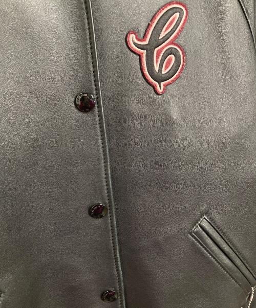 COACH（コーチ）COACH (コーチ) Leather Varsity Jacket  レザーバーシティジャケット レザージャケット　レザースタジャン　アウター　ライトアウター　羊革 ブラック サイズ:Mの古着・服飾アイテム