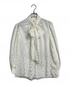 Sov.ソブ）の古着「ハートジャガードボウタイブラウス　長袖ブラウス　セレモニー」｜アイボリー