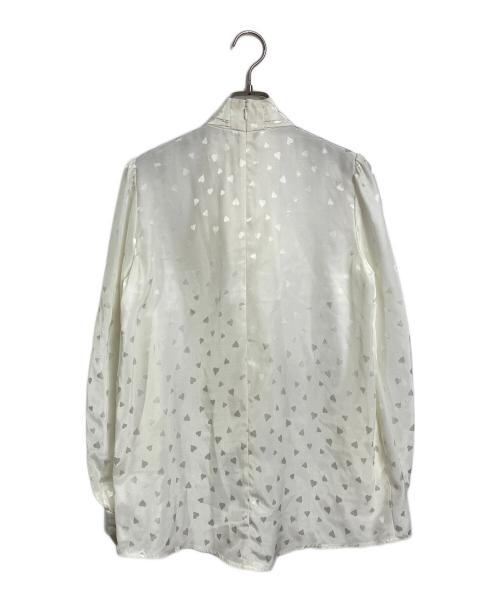 Sov.（ソブ）Sov. (ソブ) ハートジャガードボウタイブラウス　長袖ブラウス　セレモニー アイボリー サイズ:実寸参照の古着・服飾アイテム
