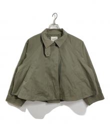 FREAK'S STORE（フリークスストア）の古着「25SS ショートフレアトレンチコート　アウター　ライトアウター」｜カーキ