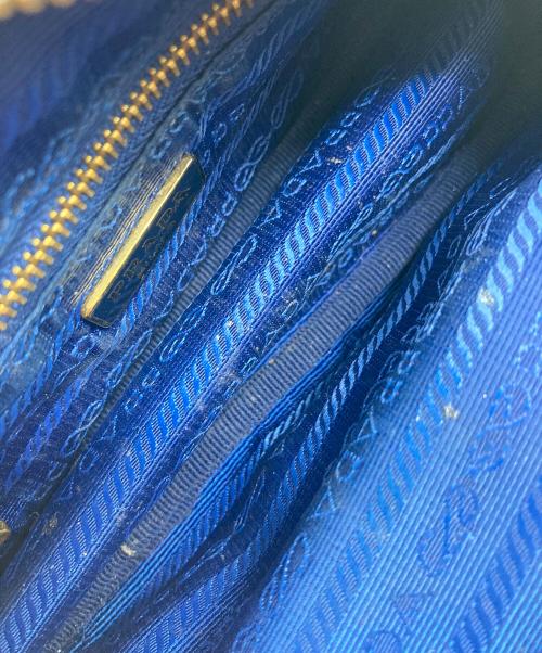 PRADA（プラダ）PRADA (プラダ) ストラップ付ポーチ　ミニポーチ　化粧ポーチ ネイビー サイズ:実寸参照の古着・服飾アイテム