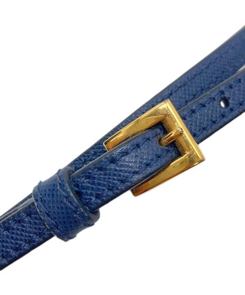 PRADA（プラダ）PRADA (プラダ) ストラップ付ポーチ　ミニポーチ　化粧ポーチ ネイビー サイズ:実寸参照の古着・服飾アイテム