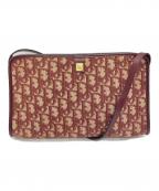 Christian Diorクリスチャン ディオール）の古着「トロッター柄ショルダーバッグ　OLD Christian Dior　セレモニー」｜レッド