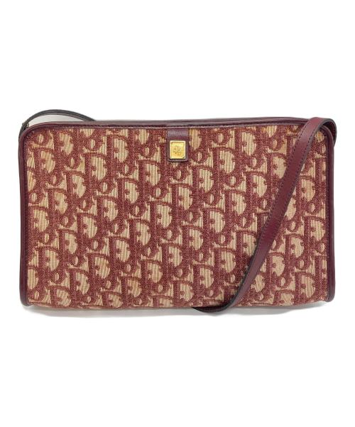 Christian Dior（クリスチャン ディオール）Christian Dior (クリスチャン ディオール) トロッター柄ショルダーバッグ　OLD Christian Dior　セレモニー レッド サイズ:実寸参照の古着・服飾アイテム