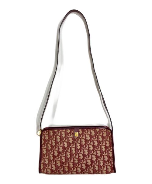 Christian Dior（クリスチャン ディオール）Christian Dior (クリスチャン ディオール) トロッター柄ショルダーバッグ　OLD Christian Dior　セレモニー レッド サイズ:実寸参照の古着・服飾アイテム