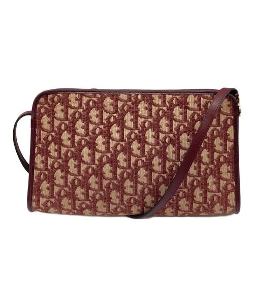 Christian Dior（クリスチャン ディオール）Christian Dior (クリスチャン ディオール) トロッター柄ショルダーバッグ　OLD Christian Dior　セレモニー レッド サイズ:実寸参照の古着・服飾アイテム