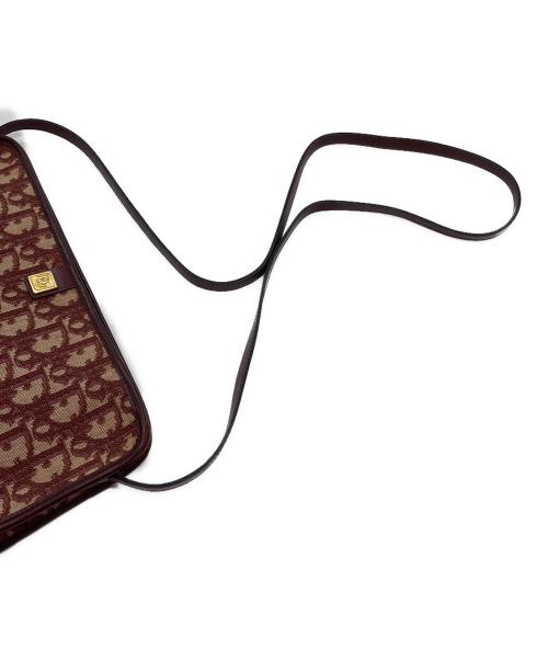 Christian Dior（クリスチャン ディオール）Christian Dior (クリスチャン ディオール) トロッター柄ショルダーバッグ　OLD Christian Dior　セレモニー レッド サイズ:実寸参照の古着・服飾アイテム