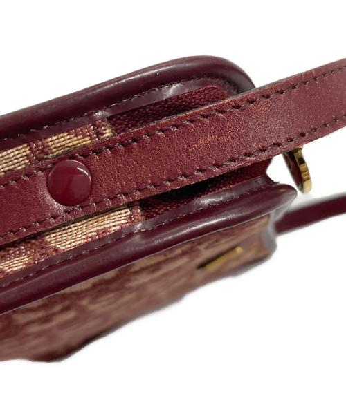 Christian Dior（クリスチャン ディオール）Christian Dior (クリスチャン ディオール) トロッター柄ショルダーバッグ　OLD Christian Dior　セレモニー レッド サイズ:実寸参照の古着・服飾アイテム