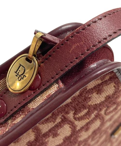Christian Dior（クリスチャン ディオール）Christian Dior (クリスチャン ディオール) トロッター柄ショルダーバッグ　OLD Christian Dior　セレモニー レッド サイズ:実寸参照の古着・服飾アイテム