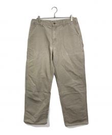 CarHartt（カーハート）の古着「【古着】ペインターパンツ　ダック地　ベージュ　ペインターパンツ　レザーパッチ」｜グレー