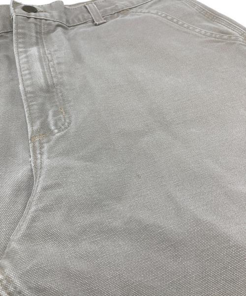 CarHartt（カーハート）CarHartt (カーハート) 【古着】ペインターパンツ　ダック地　ベージュ　ペインターパンツ　レザーパッチ グレー サイズ:36×32の古着・服飾アイテム