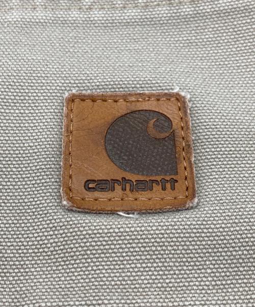 CarHartt（カーハート）CarHartt (カーハート) 【古着】ペインターパンツ　ダック地　ベージュ　ペインターパンツ　レザーパッチ グレー サイズ:36×32の古着・服飾アイテム