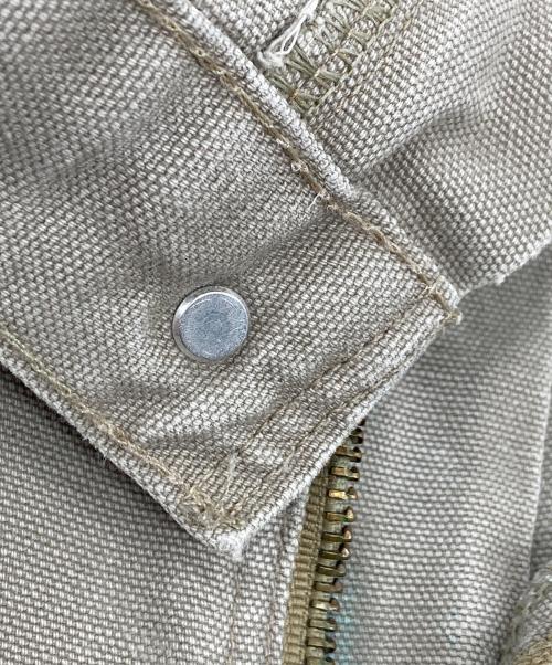 CarHartt（カーハート）CarHartt (カーハート) 【古着】ペインターパンツ　ダック地　ベージュ　ペインターパンツ　レザーパッチ グレー サイズ:36×32の古着・服飾アイテム