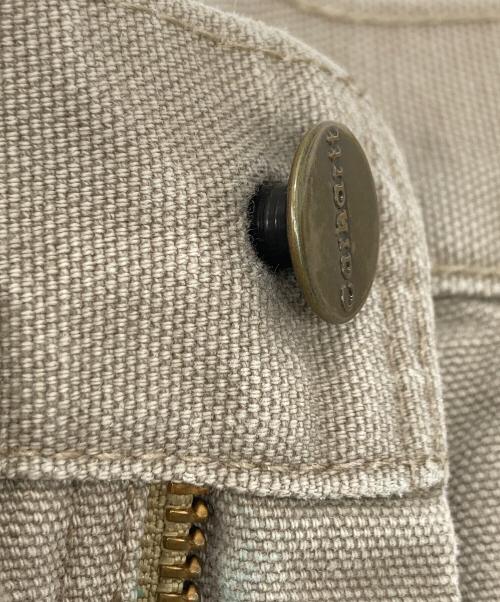 CarHartt（カーハート）CarHartt (カーハート) 【古着】ペインターパンツ　ダック地　ベージュ　ペインターパンツ　レザーパッチ グレー サイズ:36×32の古着・服飾アイテム