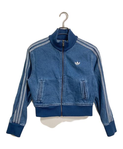 adidas（アディダス）adidas (アディダス) アディカラーデニムトラックトップ　デニムジャケット　アウター　ライトアウター ブルー サイズ:Mの古着・服飾アイテム