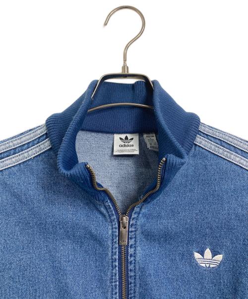 adidas（アディダス）adidas (アディダス) アディカラーデニムトラックトップ　デニムジャケット　アウター　ライトアウター ブルー サイズ:Mの古着・服飾アイテム