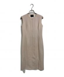 AKRIS（アクリス）の古着「ノースリーブワンピース　ロングワンピース　セレモニー」｜ピンク
