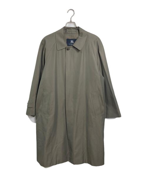 BURBERRY（バーバリー）BURBERRY (バーバリー) ウールシルクステンカラーコート オリーブ サイズ:実寸参照の古着・服飾アイテム