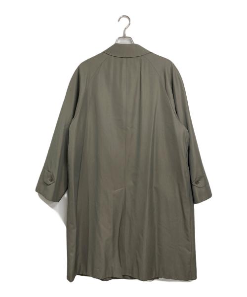 BURBERRY（バーバリー）BURBERRY (バーバリー) ウールシルクステンカラーコート オリーブ サイズ:実寸参照の古着・服飾アイテム