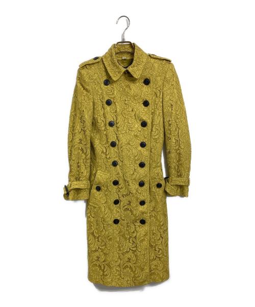 BURBERRY（バーバリー）BURBERRY (バーバリー) 総レーストレンチコート イエロー サイズ:US2の古着・服飾アイテム