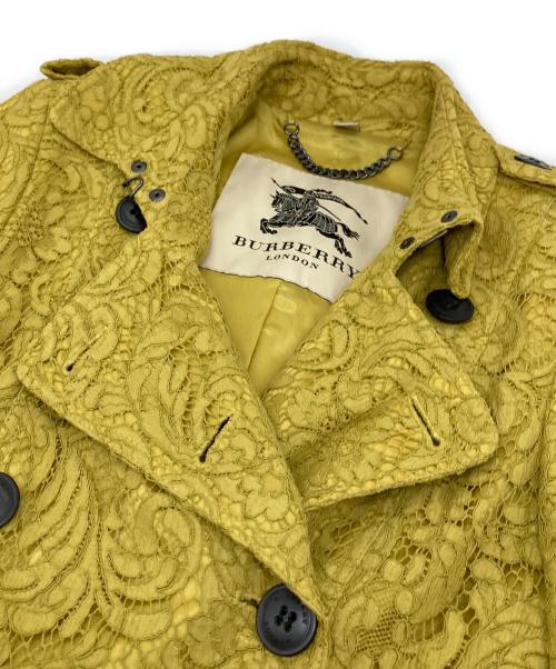 BURBERRY（バーバリー）BURBERRY (バーバリー) 総レーストレンチコート イエロー サイズ:US2の古着・服飾アイテム