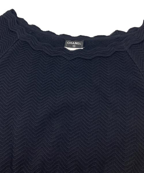 CHANEL（シャネル）CHANEL (シャネル) ココマーク  半袖ワンピース　ロングワンピース　フランス製　セレモニー ブラック サイズ:34の古着・服飾アイテム