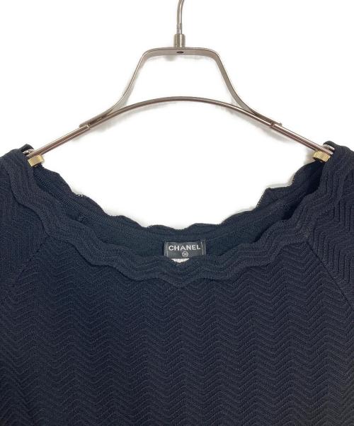 CHANEL（シャネル）CHANEL (シャネル) ココマーク  半袖ワンピース　ロングワンピース　フランス製　セレモニー ブラック サイズ:34の古着・服飾アイテム