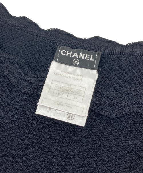 CHANEL（シャネル）CHANEL (シャネル) ココマーク  半袖ワンピース　ロングワンピース　フランス製　セレモニー ブラック サイズ:34の古着・服飾アイテム