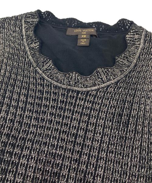 LOUIS VUITTON（ルイ ヴィトン）LOUIS VUITTON (ルイ ヴィトン) ノースリーブニットワンピース　ロングワンピース　イタリア製 ブラック サイズ:XSの古着・服飾アイテム