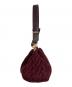 JIMMY CHOO (ジミーチュウ) シンチ ミディアム　ディープメルロー ニットウール バケットバッグ　ハンドバッグ　ショルダーバッグ　イタリア製 ボルドー サイズ:実寸参照：35000円