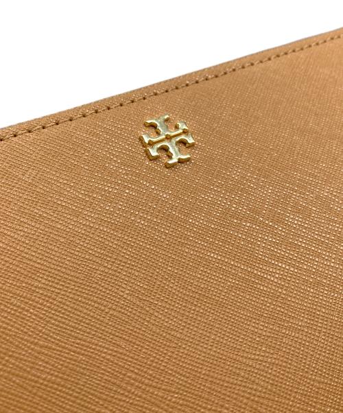 TORY BURCH（トリーバーチ）TORY BURCH (トリーバーチ) ロングウォレット　ラウンドファスナー　長財布 ベージュ サイズ:実寸参照の古着・服飾アイテム