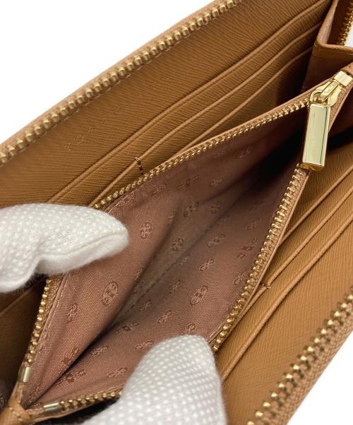 TORY BURCH（トリーバーチ）TORY BURCH (トリーバーチ) ロングウォレット　ラウンドファスナー　長財布 ベージュ サイズ:実寸参照の古着・服飾アイテム