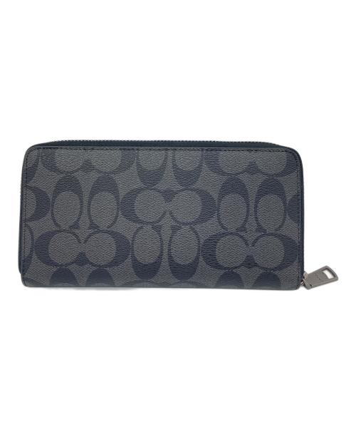 COACH（コーチ）COACH (コーチ) Keith Haring (キースヘリング) コラボラウンドジップロングウォレット　シグネチャー　ラウンドファスナー　長財布　 グレー サイズ:実寸参照の古着・服飾アイテム