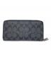 COACH (コーチ) Keith Haring (キースヘリング) コラボラウンドジップロングウォレット　シグネチャー　ラウンドファスナー　長財布　 グレー サイズ:実寸参照：10000円