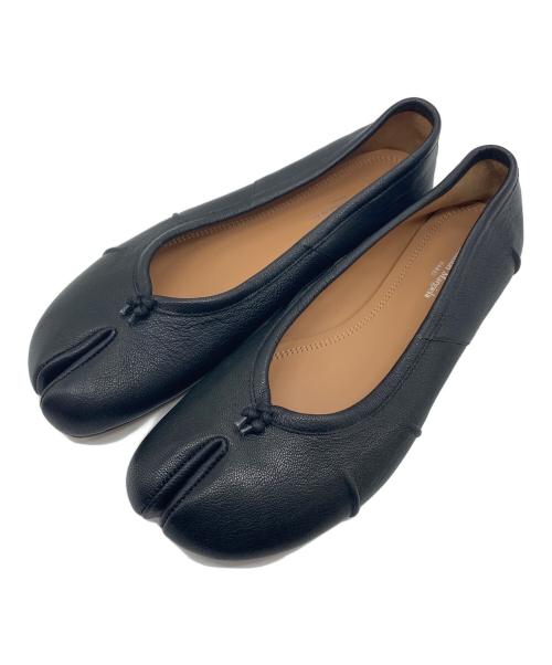 Maison Margiela（メゾンマルジェラ）Maison Margiela (メゾンマルジェラ) TABI BALLERINA  タビ　バレリーナ　イタリア製　フラットシューズ ブラック サイズ:38の古着・服飾アイテム
