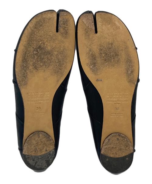 Maison Margiela（メゾンマルジェラ）Maison Margiela (メゾンマルジェラ) TABI BALLERINA  タビ　バレリーナ　イタリア製　フラットシューズ ブラック サイズ:38の古着・服飾アイテム