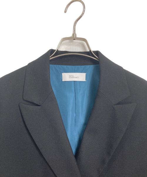 boutique ordinary（ブティークオーディナリー）boutique ordinary (ブティークオーディナリー) ダブルジャケット　アウター　ライトアウター　オフィスカジュアル　セレモニー ブラックの古着・服飾アイテム