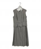 COMME des GARCONSコムデギャルソン）の古着「ノースリーブ ギンガムチェックワンピース」｜ホワイト×ブラック