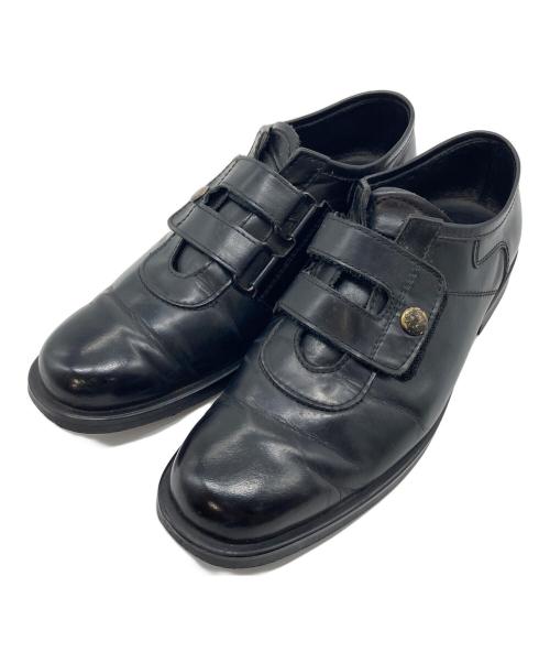 Y's（ワイズ）Y's (ワイズ) レザーベルクロシューズ　セレモニー　日本製 ブラック サイズ:印字消失　実寸参照の古着・服飾アイテム