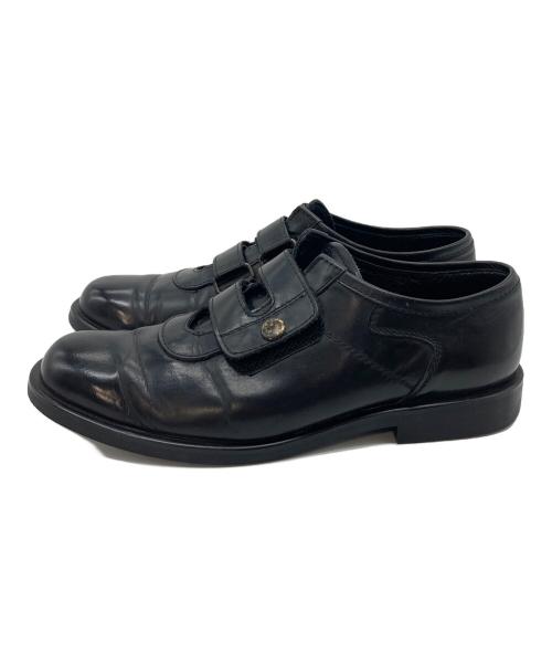 Y's（ワイズ）Y's (ワイズ) レザーベルクロシューズ　セレモニー　日本製 ブラック サイズ:印字消失　実寸参照の古着・服飾アイテム