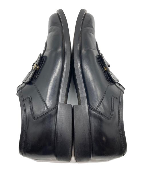 Y's（ワイズ）Y's (ワイズ) レザーベルクロシューズ　セレモニー　日本製 ブラック サイズ:印字消失　実寸参照の古着・服飾アイテム