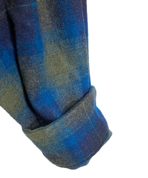 PENDLETON（ペンドルトン）PENDLETON (ペンドルトン) ボードシャツ　長袖シャツ　チェックシャツ　ウールシャツ　日本製 ブルー サイズ:Lの古着・服飾アイテム